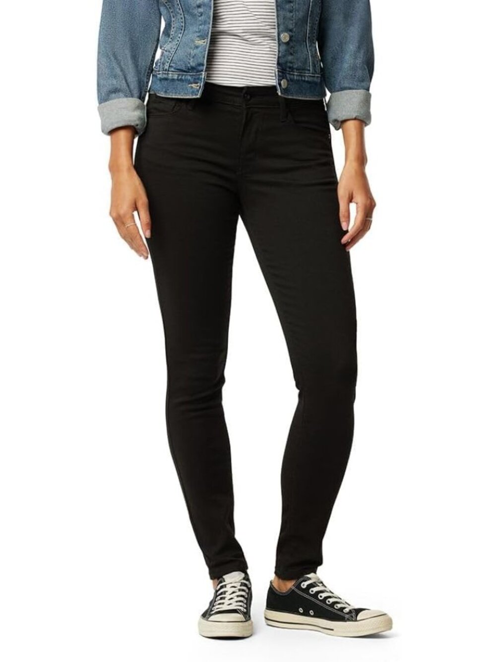 Women's 03 Essential Mid-Rise Skinny Jeans Stretch Denim Also Available in Plus
